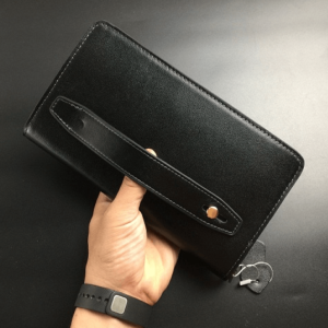 Clutch cầm tay da bò ngăn nắp gập