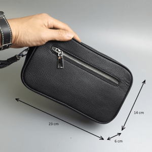 Clutch hộp da bò 1 khoá